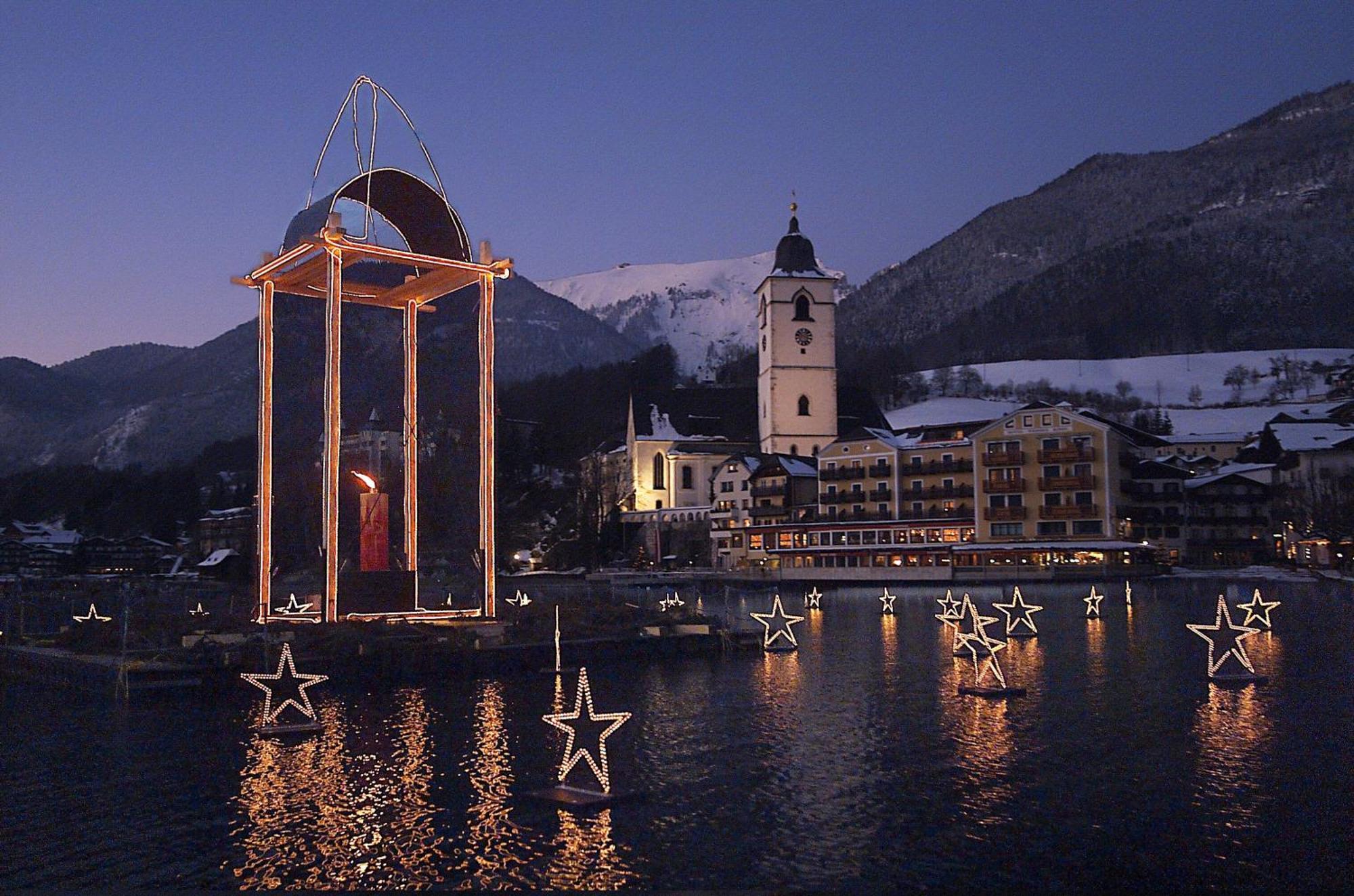 Aberseeblick Pension Ellmauer Sankt Wolfgang im Salzkammergut Ngoại thất bức ảnh